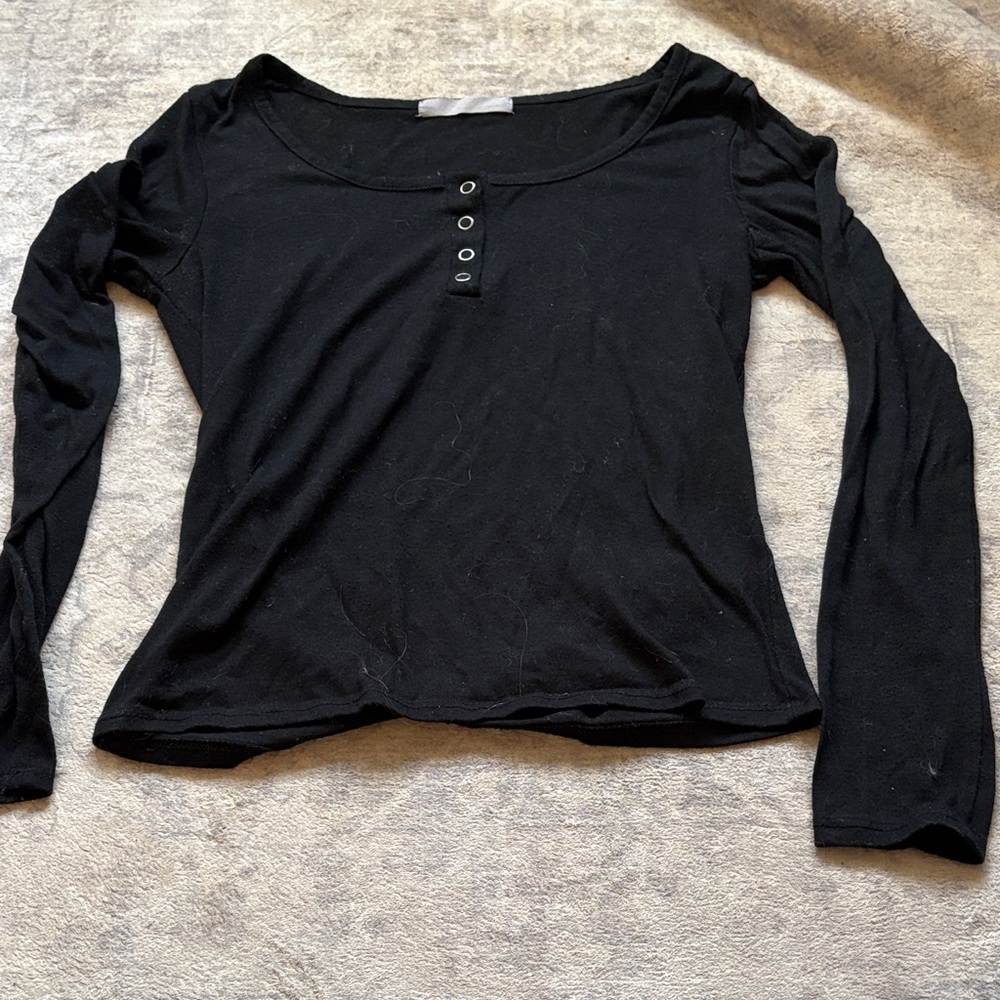 Black Long Sleeve Women's Top